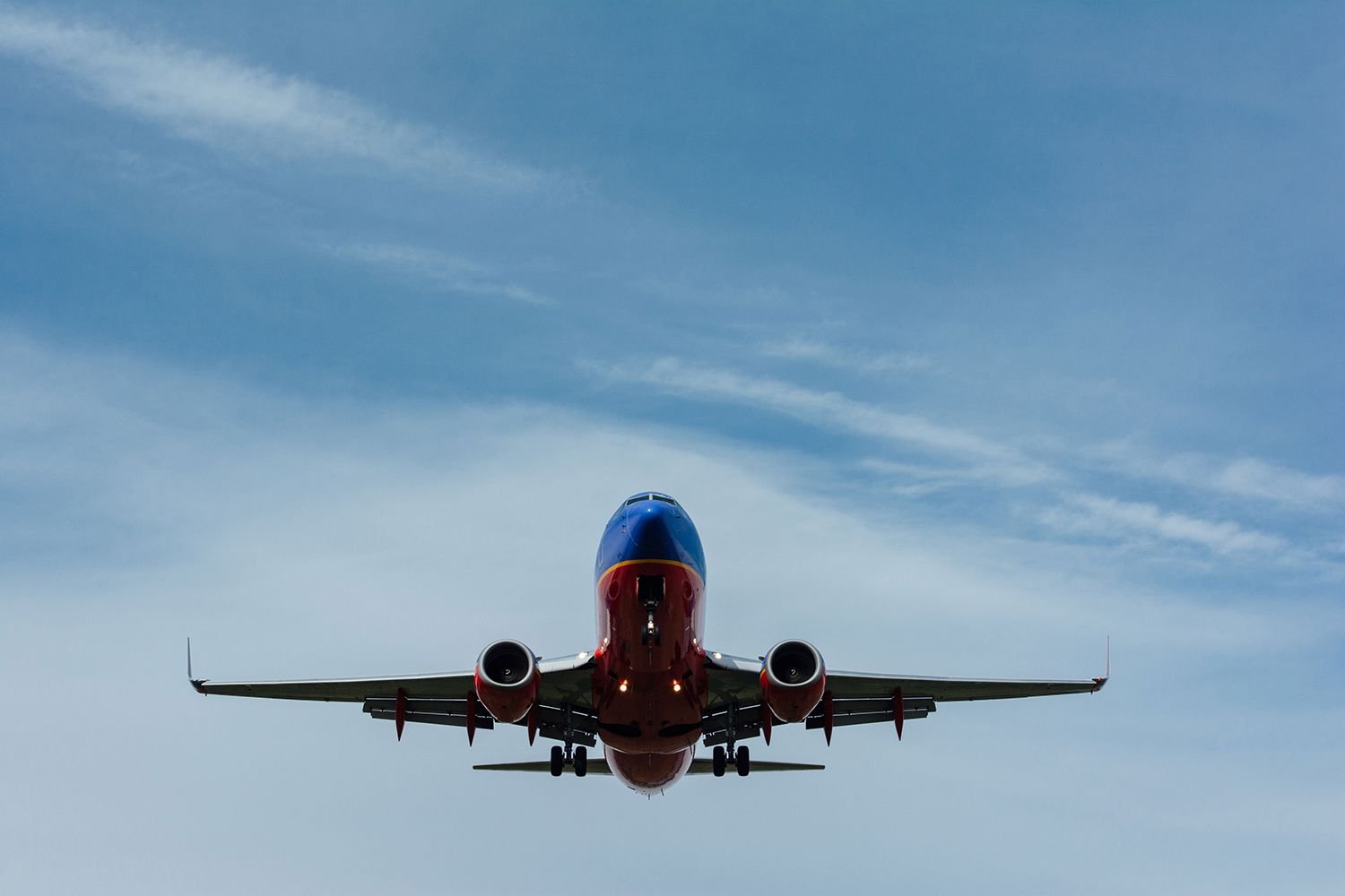 Cargo aircraft ready for air freight loading